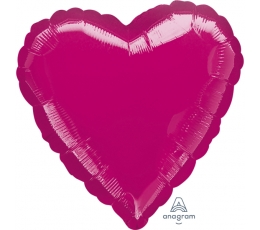Folinis balionas "Ryškiai rožinė širdis" (43 cm)