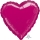 Folinis balionas "Ryškiai rožinė širdis" (43 cm)
