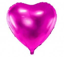 Folinis balionas "Ryškiai rožinė širdis" (45 cm)