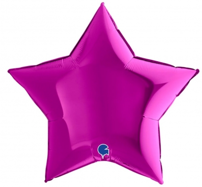 Folinis balionas "Ryškiai rožinė žvaigždė" (91 cm)