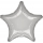 Folinis balionas "Sidabrinė žvaigždė" (45 cm)