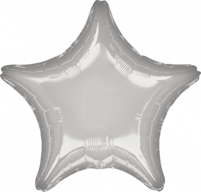 Folinis balionas "Sidabrinė žvaigždė" (45 cm)