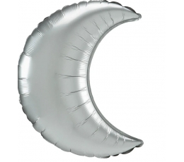 Folinis balionas "Sidabrinis mėnulis", matinis (43 cm)