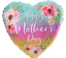 Folinis balionas-širdelė "Happy Mother's Day" (71 cm)