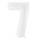 Folinis balionas-skaičius "7", baltas (86 cm)