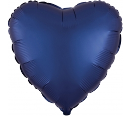 Folinis balionas "Tamsiai mėlyna širdis" (43 cm)