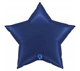 Folinis balionas "Tamsiai mėlyna žvaigždė", matinis (91 cm)