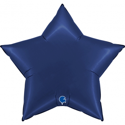 Folinis balionas "Tamsiai mėlyna žvaigždė", matinis (91 cm)