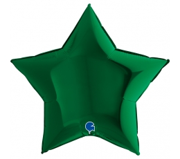 Folinis balionas "Tamsiai žalia žvaigždė" (91 cm)