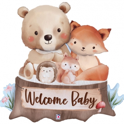 Folinis balionas "Welcome forest bay" (86 cm)