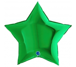 Folinis balionas "Žalia žvaigždė" (91 cm)