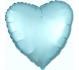 Folinis balionas "Žydra širdis", matinis (43 cm)