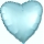 Folinis balionas "Žydra širdis", matinis (43 cm)