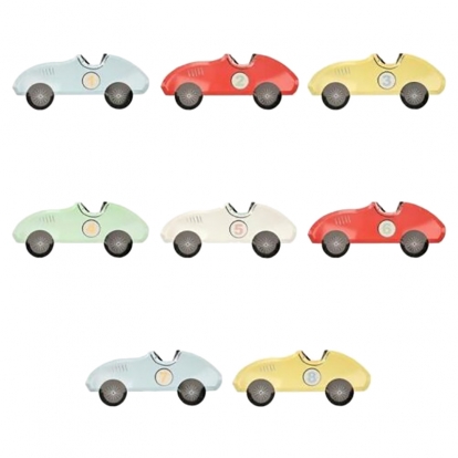 Forminės lėkštutės "Lenktynių automobiliai" (8 vnt./39x16 cm)