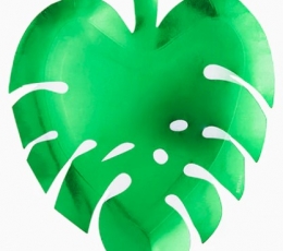 Forminės lėkštutės "Tropikų lapai" (6 vnt./22 cm)