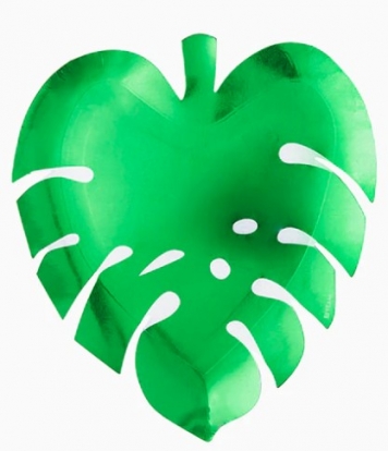 Forminės lėkštutės "Tropikų lapai" (6 vnt./22 cm)