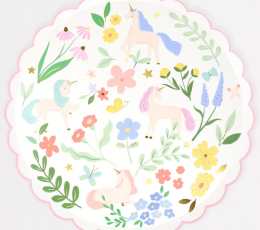 Forminės lėkštutės "Vienaragiai pievoje" (8 vnt./26,7 cm)