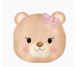 Forminės servetėlės "Rausvas meškutis" (20 vnt.)