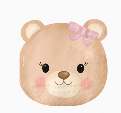 Forminės servetėlės "Rausvas meškutis" (20 vnt.)