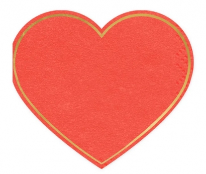 Forminės servetėlės "Širdis" (12 vnt.)