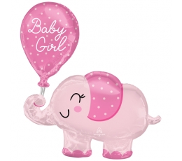 Forminis folinis balionas "Dramblytė - Baby girl" (73x78 cm)