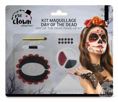 Grimo rinkinys su lipdukais "Day of the dead"