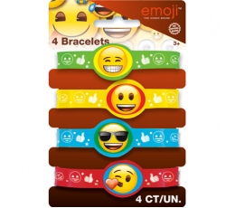 Guminės apyrankės "Emoji" (4 vnt.)