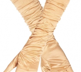 Ilgos pirštinės, auksinės