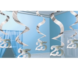 Kabančios dekoracijos "25" (5 vnt./60 cm)