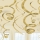 Kabančios dekoracijos-suktukai, auksiniai foliniai (12 vnt./55 cm)
