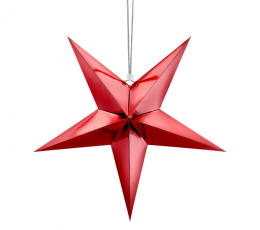 Kabanti dekoracija-žvaigždė, raudona (45 cm)
