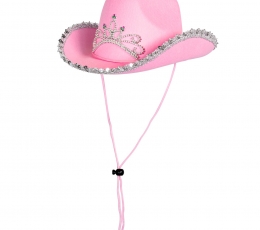 Kaubojiška skrybėlė, vaikiška rožinė 