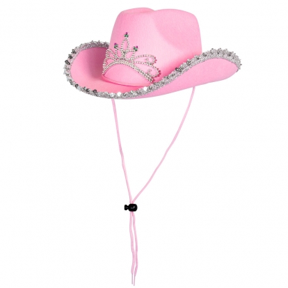 Kaubojiška skrybėlė, vaikiška rožinė 