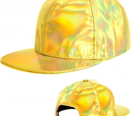 Kepuraitė su snapeliu, auksinė holografinė