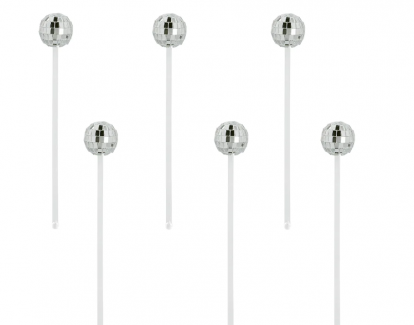 Kokteilinės lazdelės "Disco" (6 vnt.)