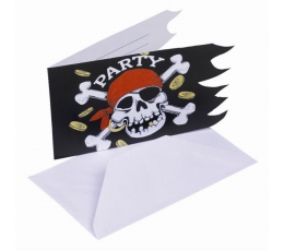 Kvietimai "Piratai" (6 vnt.)