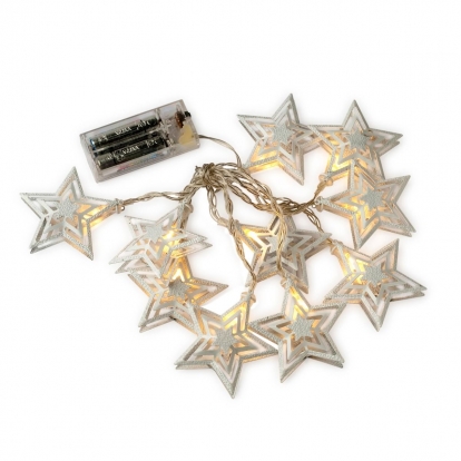 LED girlianda "Sidabro žvaigždės" (1,6 m)