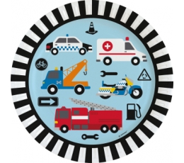 Lėkštutės "Automobiliai" (8 vnt./23 cm)