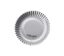 Lėkštutės, banguotos sidabrinės (10 vnt./18 cm)