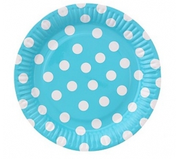 Lėkštutės "Burbuliukai", melsvos (6 vnt./23 cm)