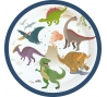 Lėkštutės "Dinozaurai" (8 vnt./18 cm)