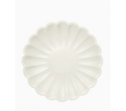Lėkštutės-gėlės, baltos (8 vnt./18 cm)