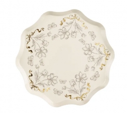 Lėkštutės "Gėlytės su kaspinėliais" (6 vnt./20 cm)