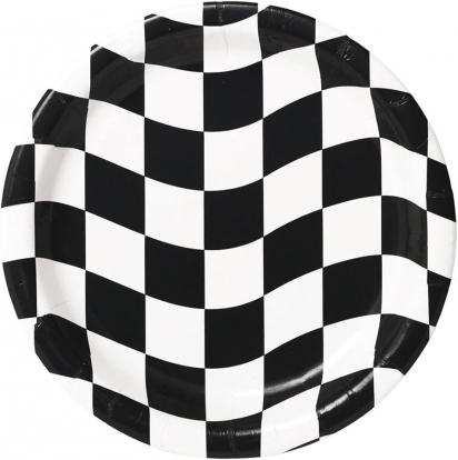 Lėkštutės "Juoda balta" (8 vnt./23 cm)