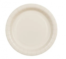 Lėkštutės, kreminės (6 vnt./18 cm)