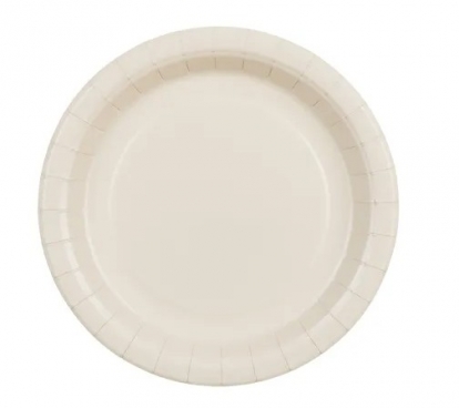 Lėkštutės, kreminės (6 vnt./18 cm)