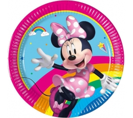 Lėkštutės "Minnie Rainbow" (8 vnt./20 cm)