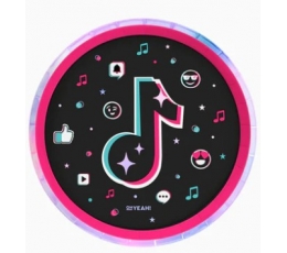 Lėkštutės "Muzikos natos" (8 vnt./17 cm)