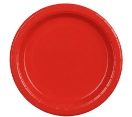 Lėkštutės, raudonos (6 vnt./18 cm)