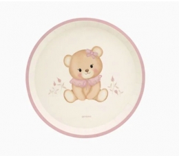 Lėkštutės "Rausvas meškutis" (6 vnt./17 cm)